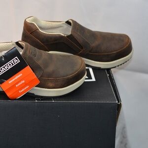 DAKOTA Steel Toed Anti Slip Slip on Safety Shoes Mens 8.5